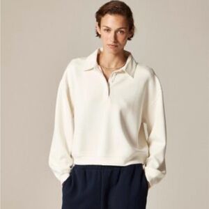 NWOT J.Crew Scuba-knit Rugby Sweatshirt